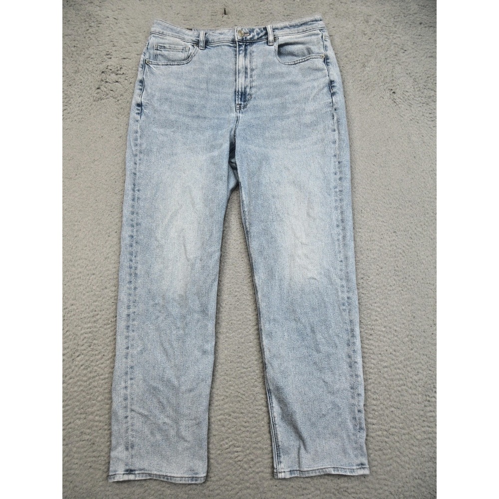 American Eagle Mom Straight Real Good Jeans Womens 12‎ Light Stretch High Rise
